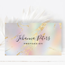 abstract gradients faux foil business card