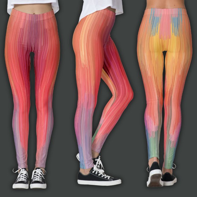 Abstract Gradients | Rainbow Drip Leggings (Creator Uploaded)