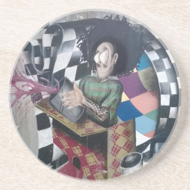 Abstract Graffiti Artwork Coaster (Front)