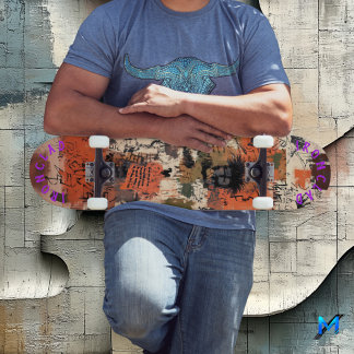 Abstract Graffiti-Inspired Abstract earthy tones Skateboard