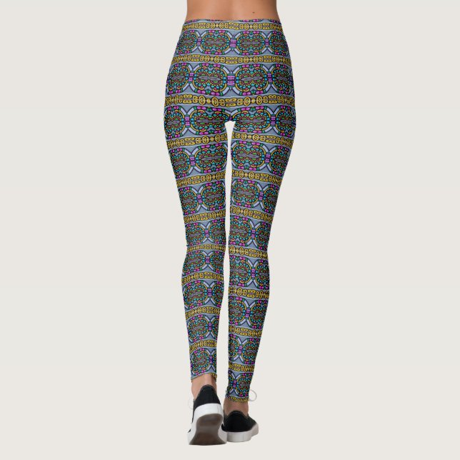 Abstract graffiti pattern leggings (Back)