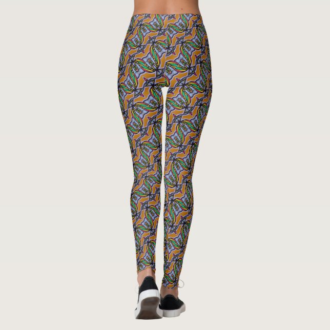 Abstract graffiti pattern leggings (Back)