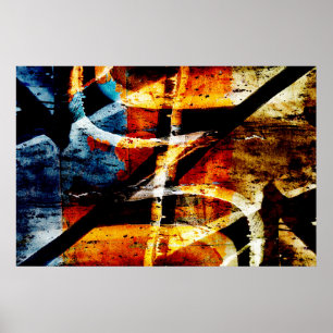 Abstract graffiti poster