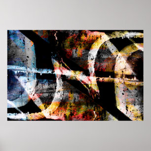 abstract graffiti poster