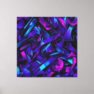 Abstract Graffiti Street Swirl Canvas Print