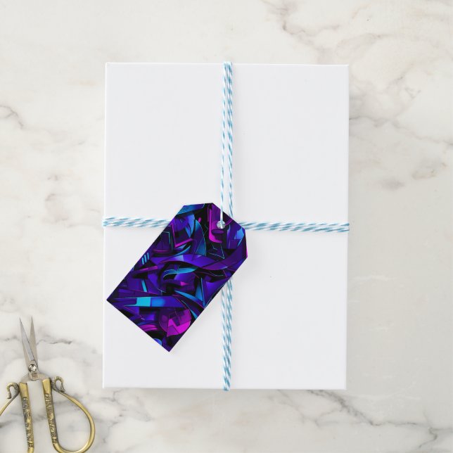 Abstract Graffiti Street Swirl Gift Tags (With Twine)