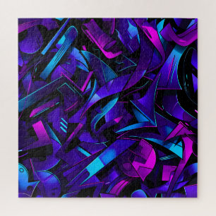 Abstract Graffiti Street Swirl Jigsaw Puzzle