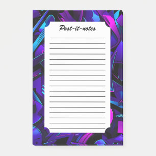 Abstract Graffiti Street Swirl Post-it Notes