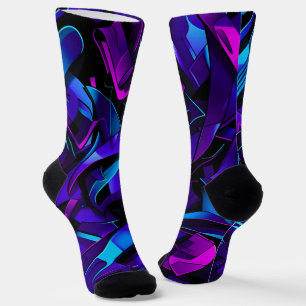 Abstract Graffiti Street Swirl Socks