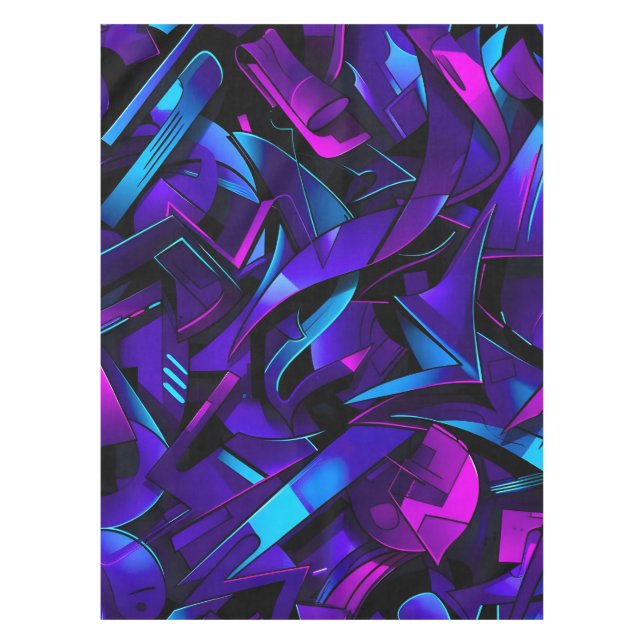 Abstract Graffiti Street Swirl Tablecloth (Front)
