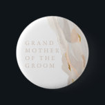 Abstract GrandMother of the Groom Button<br><div class="desc">This timeless,  romantic design features a floral bouquet with soft colors and botanical accents. All aspects of this design can be edited (font,  text size,  or floral accents moved/removed) to fit your needs. Please contact me if you need help with this design</div>