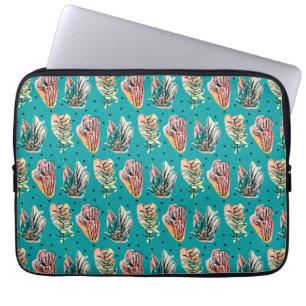 Abstract Graphic Cactus Succulent Pattern Laptop Sleeve