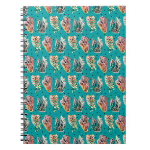 Abstract Graphic Cactus Succulent Pattern Notebook