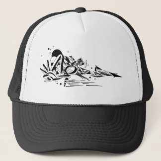 Abstract graphic customised hat truck hat