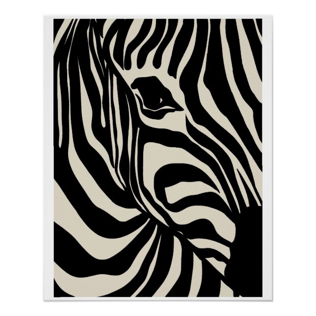 Abstract & Graphic Poster Fluid Zebra Stripes (Front)