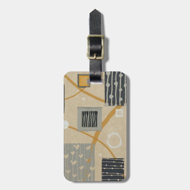 Abstract Graphic Tiles Luggage Tag (Front Vertical)