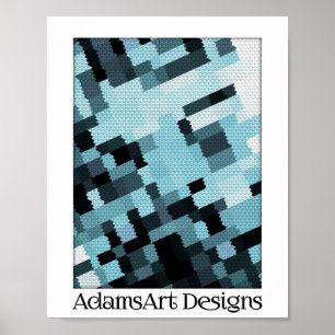 Abstract graphic with canvas look 8x10 print