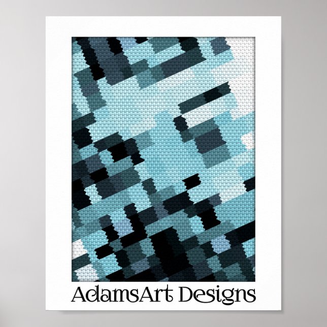 Abstract graphic with canvas look 8x10 print (Front)