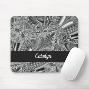 Abstract gray crystal  pattern mouse mat