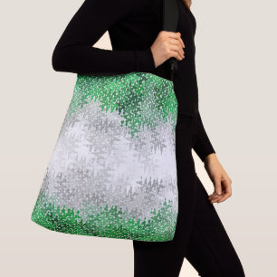 Abstract Grayromantic Pride Flag Crossbody Bag