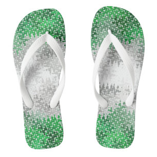 Abstract Grayromantic Pride Flag Flip Flops