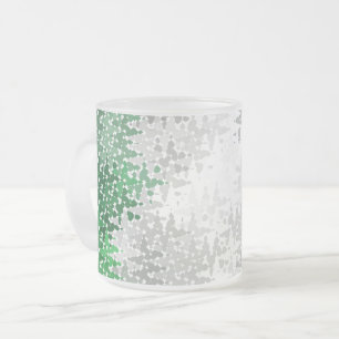 Abstract Grayromantic  Pride Flag  Frosted Glass Coffee Mug