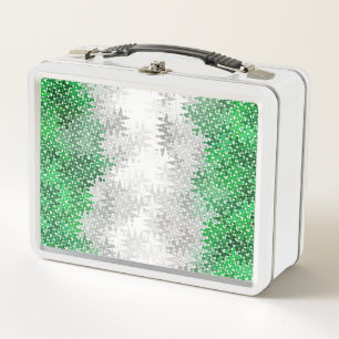 Abstract Grayromantic Pride Flag Metal Lunch Box