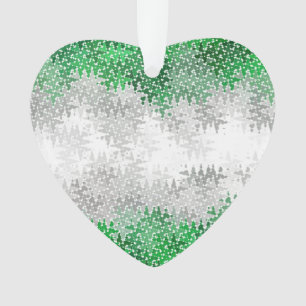 Abstract Grayromantic  Pride Flag Ornament