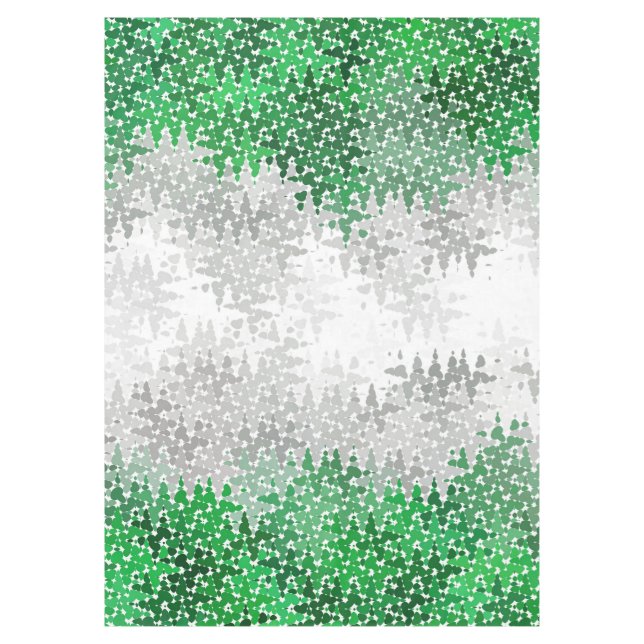 Abstract Grayromantic  Pride Flag  Tablecloth (Front)