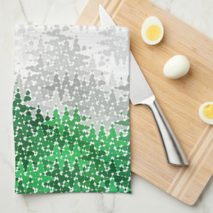 Abstract Grayromantic Pride Flag Tea Towel