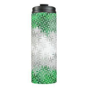 Abstract Grayromantic Pride Flag Thermal Tumbler