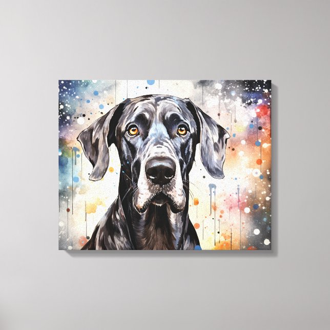 "Abstract Great Dane" Canvas Print (Front)