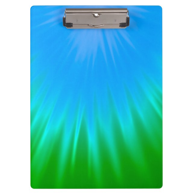 Abstract Green and Blue  Clipboard (Front)