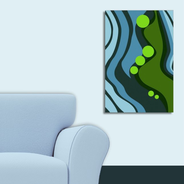 Abstract Green and Blue Peninsula Poster (Abstract Green and Blue Peninsula Poster)