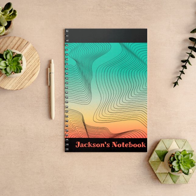 Abstract Green and Orange Gradient Spiral Notebook (Creator Uploaded)