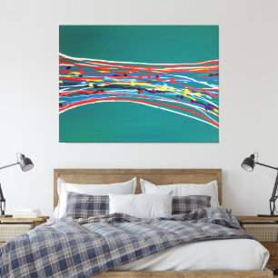 Abstract Green Art Contemporary Modern Canvas Print