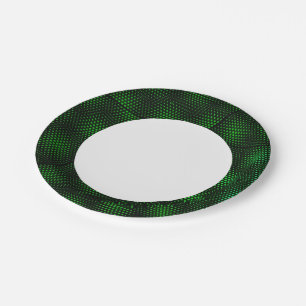 Abstract Green Background Paper Plate