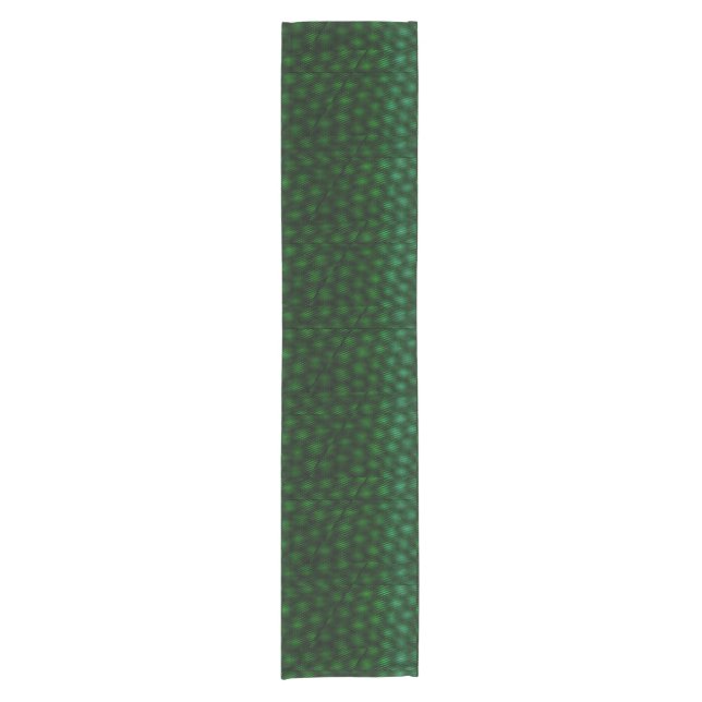 Abstract Green Background Short Table Runner (Front)