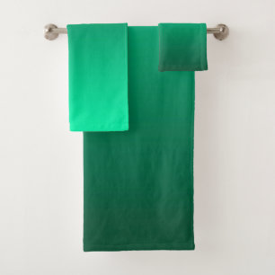Abstract green birght contrast pure colour trend m bath towel set