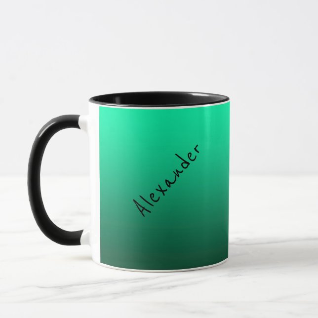 Abstract green birght contrast pure colour trend m mug (Left)