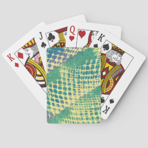 Abstract Green Blue Purple Pattern Playing Cards