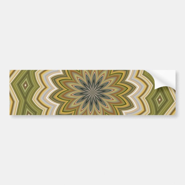 Abstract Green Bumper Sticker (Front)