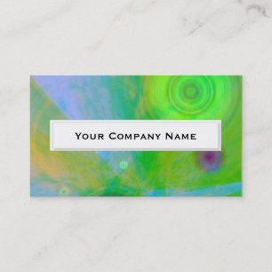 Abstract Green Burst Business Cards