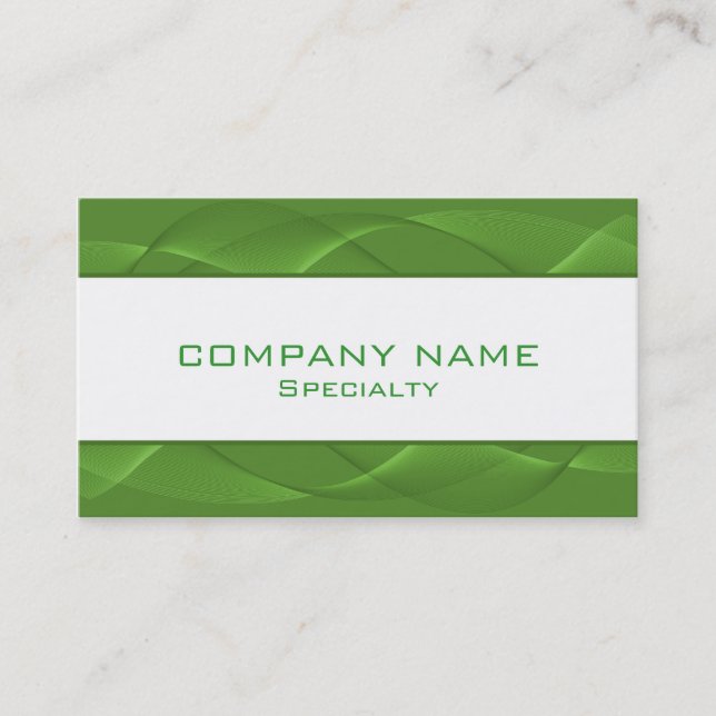 Abstract green Business Cards (Front)