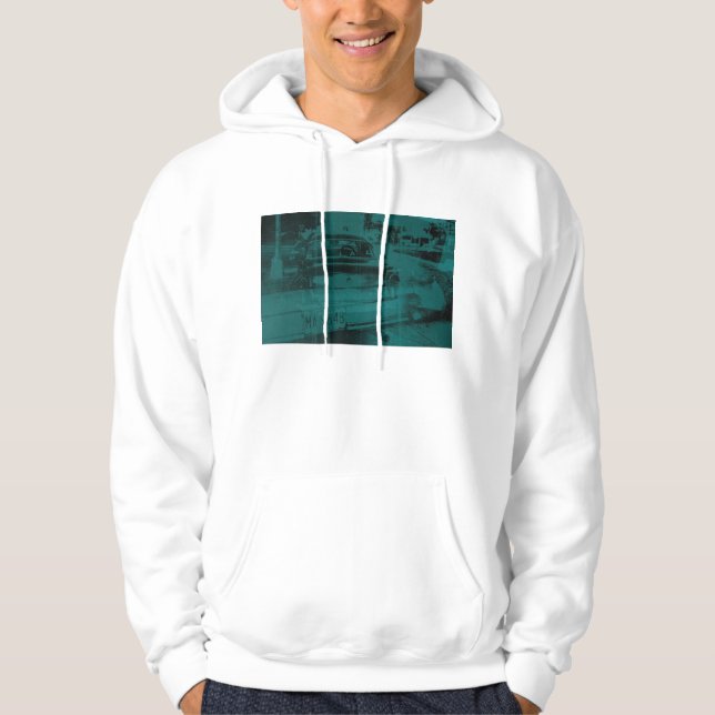 Abstract green car hoodie (Front)