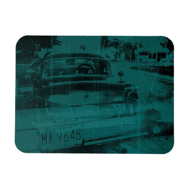 Abstract green car magnet (Horizontal)