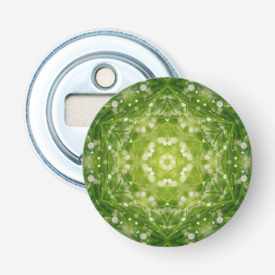 Abstract green decorative print bottle opener