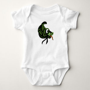 Abstract Green Dragon Head Baby Bodysuit