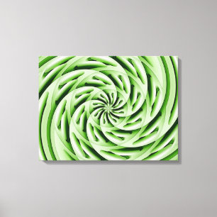 Abstract Green Eggs Canvas Wrap