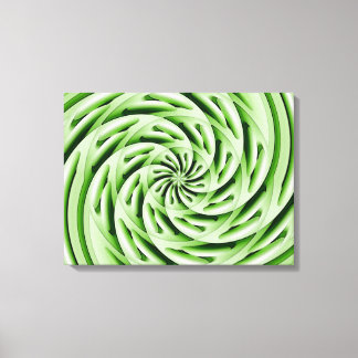 Abstract Green Eggs Canvas Wrap Print